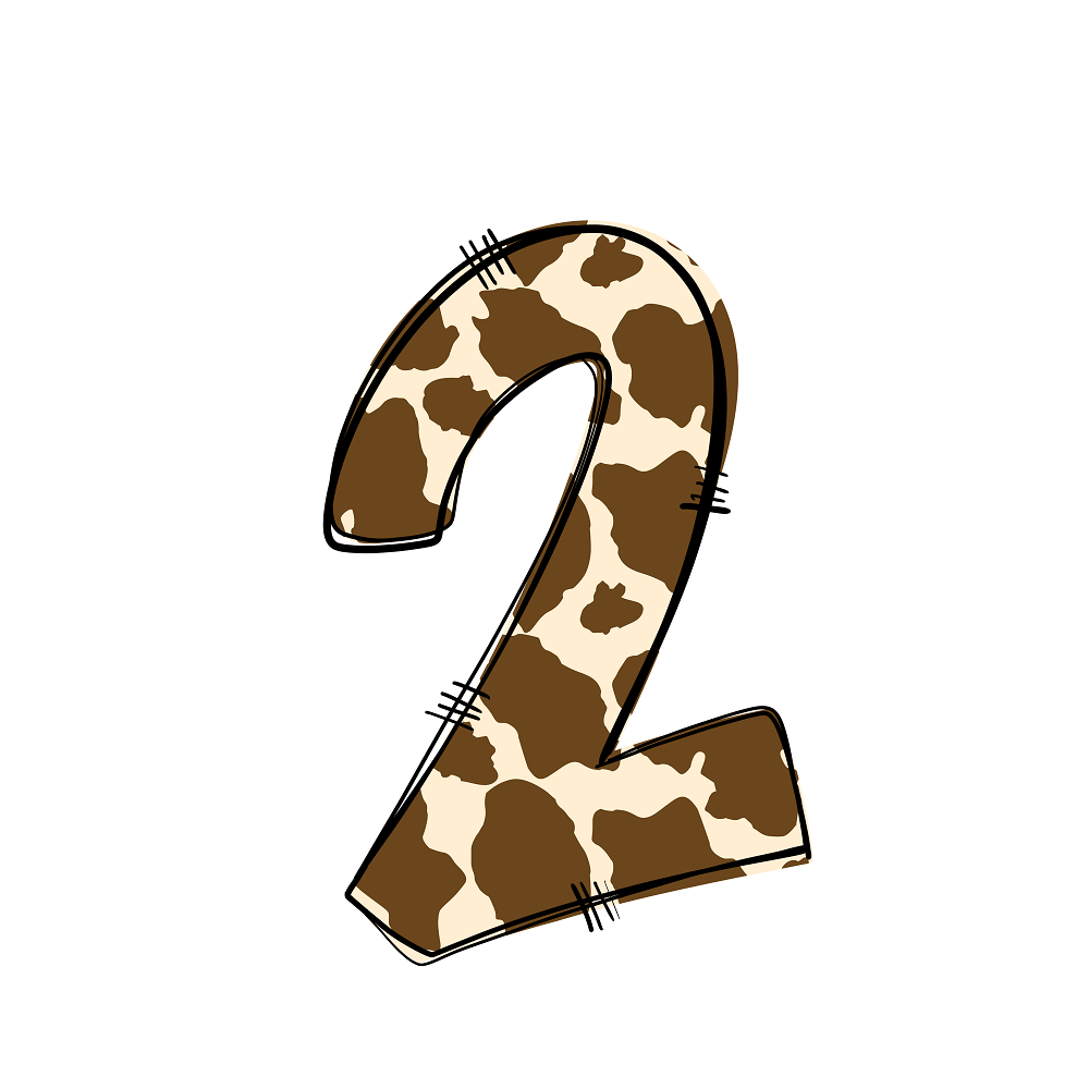 Western Cowboy ''2'' Cow Print Fabric Panel