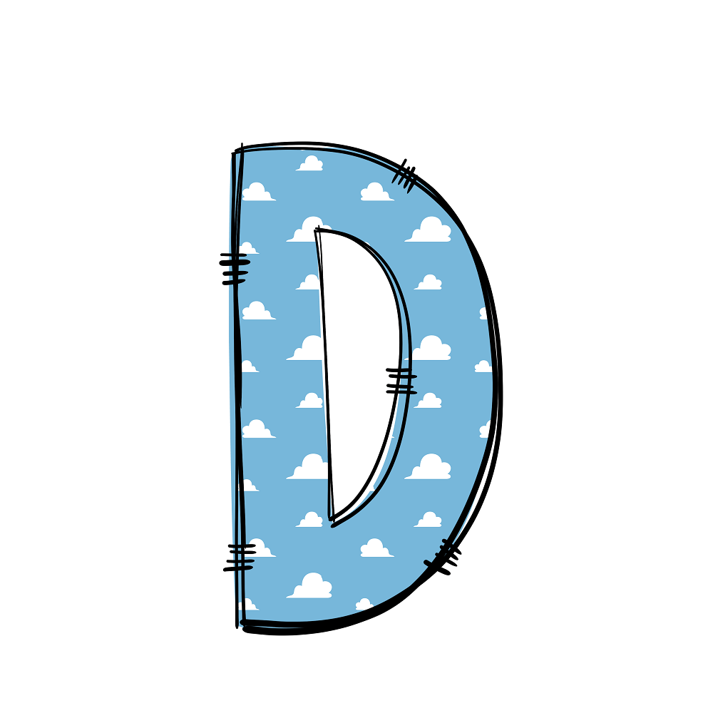 Western Cowboy ''D'' Clouds Fabric Panel