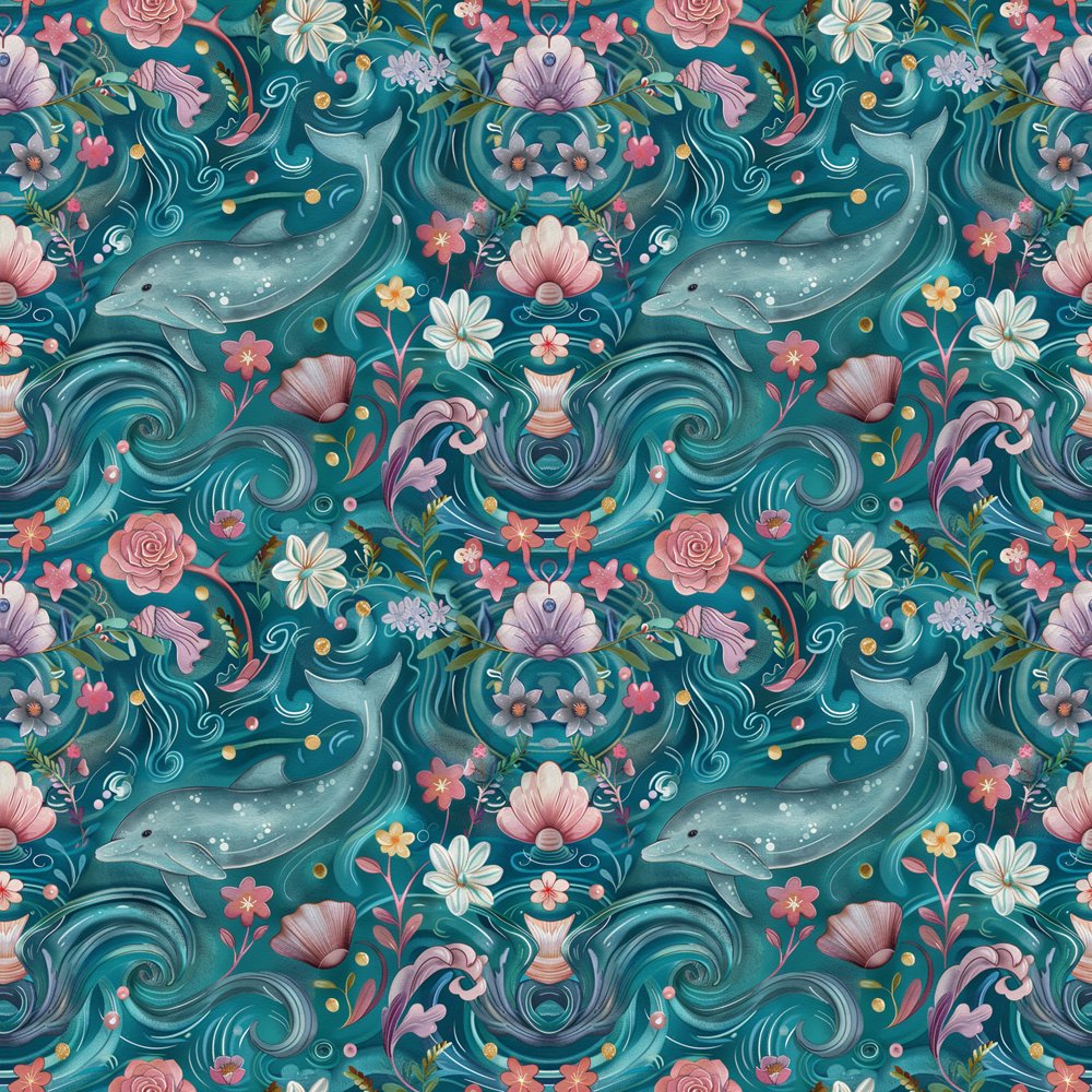 The Dolphin Bay Pattern #8 Fabric