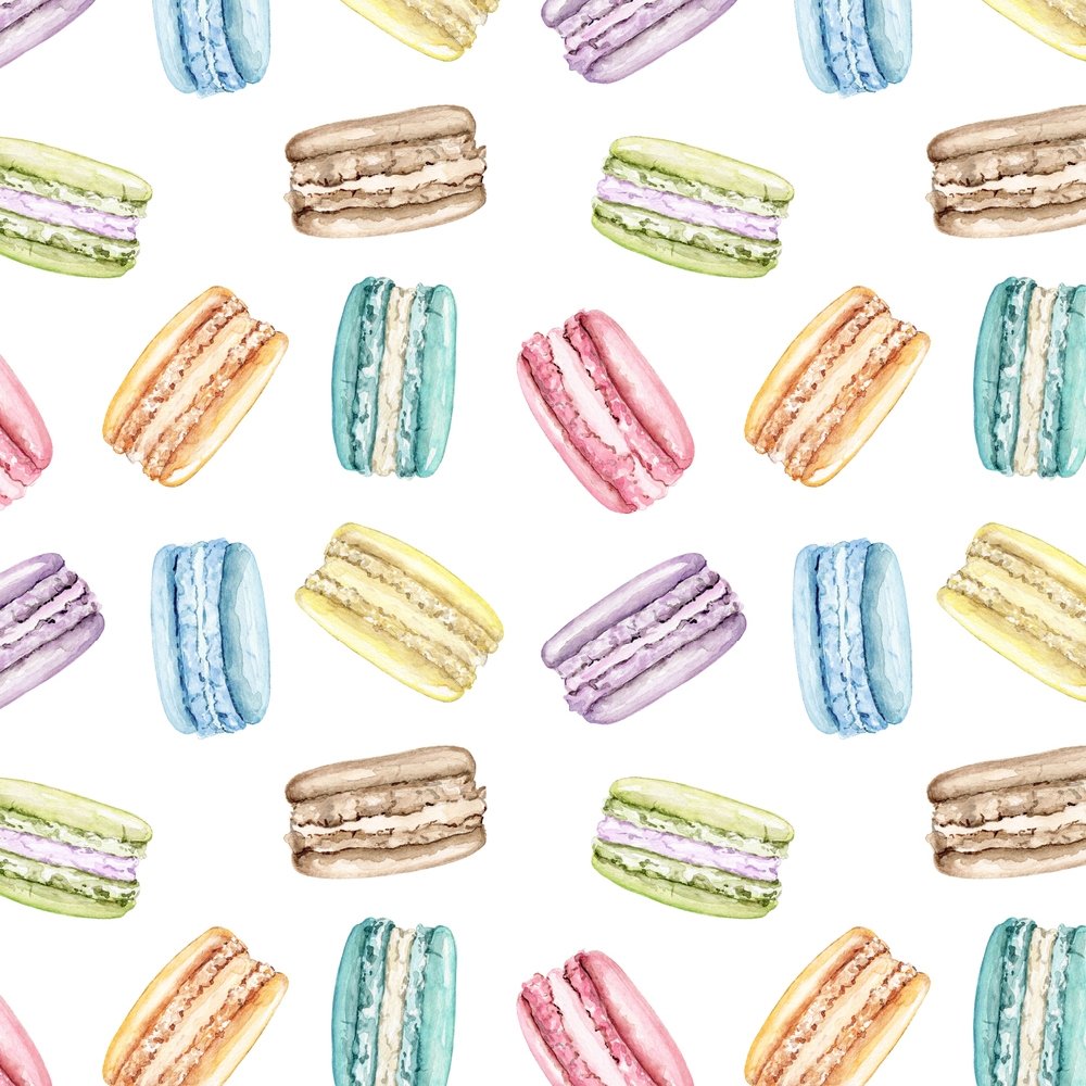 Tossed Multi-Colored Macaroon Fabric