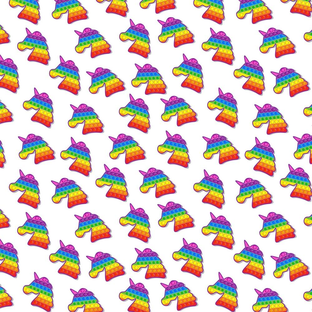 Tossed Unicorn Pop It Toys Fabric