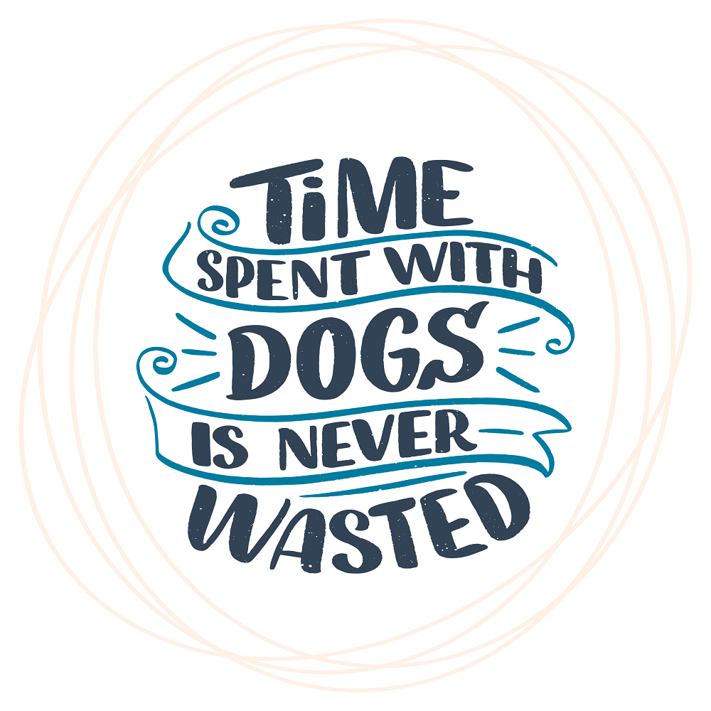 Time Spent with Dogs is Never Wasted Fabric Panel