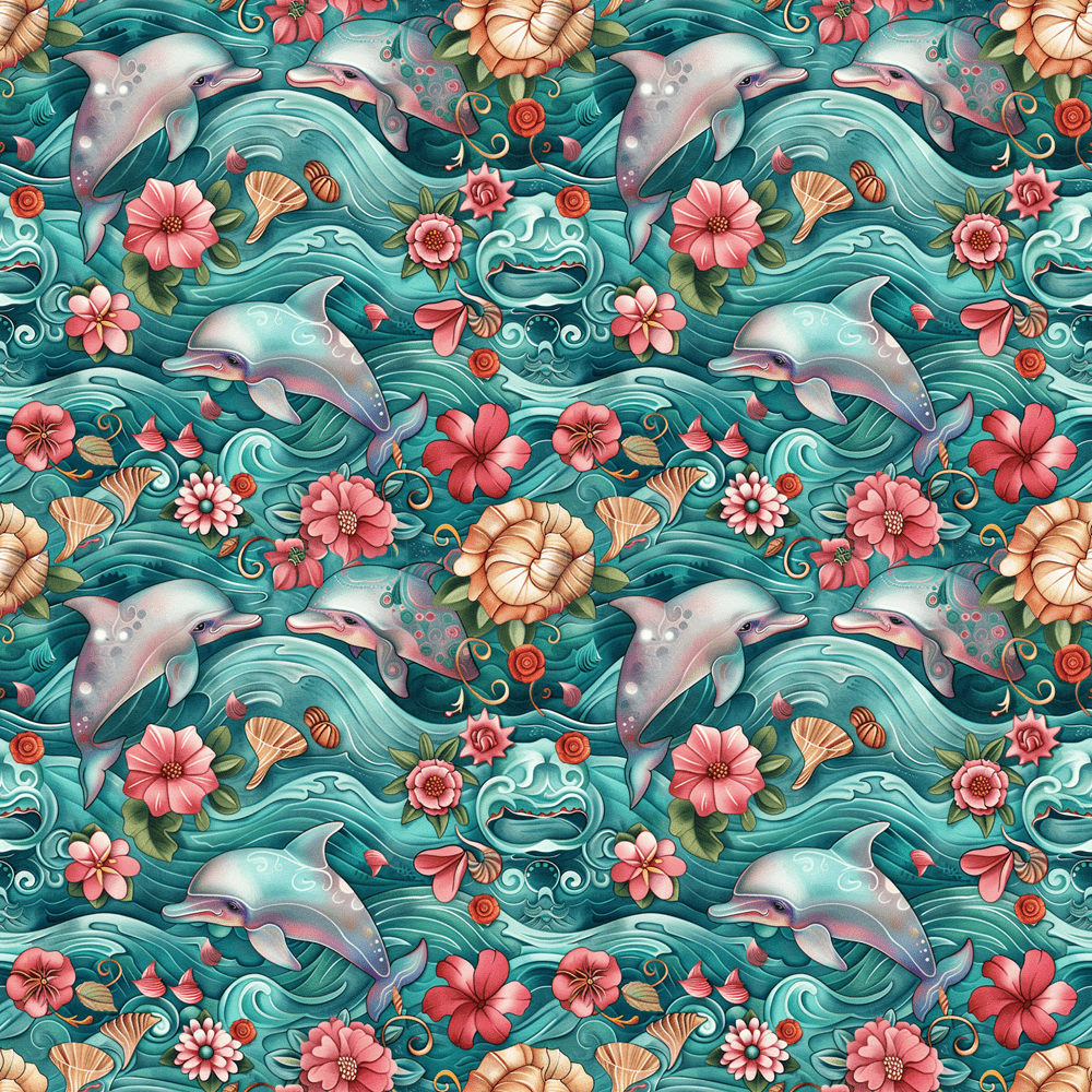The Dolphin Bay Pattern #10 Fabric