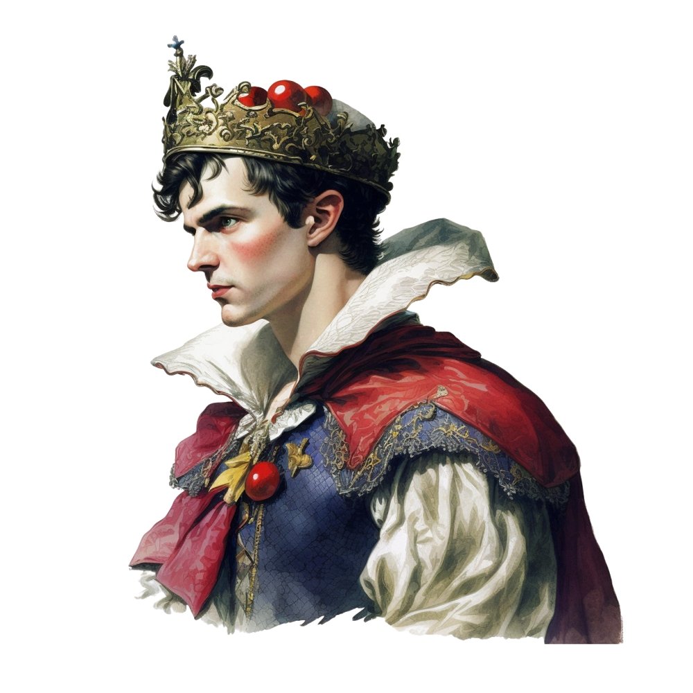 The Prince Side Profile Fabric Panel