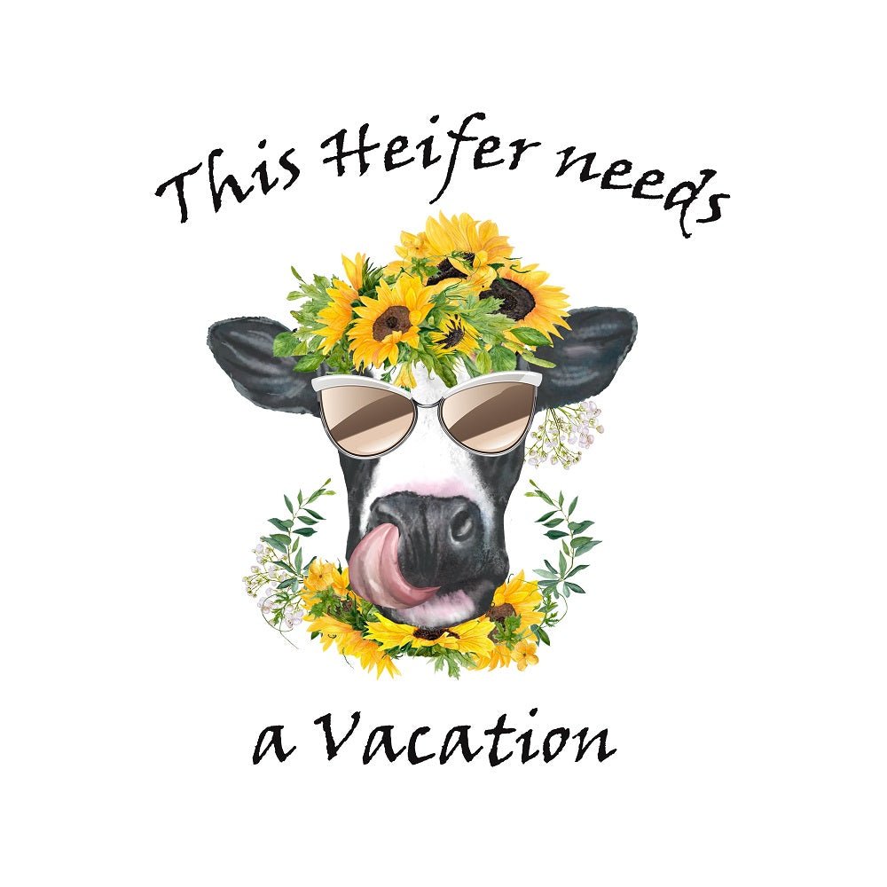 This Heifer Needs a Vacation Fabric Panel