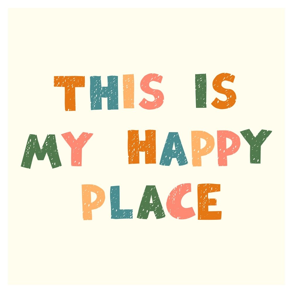 This Is My Happy Place Fabric Panel