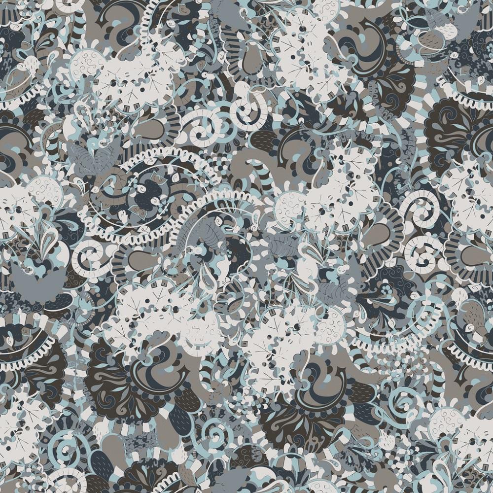 Tracery Loops Fabric - Blue