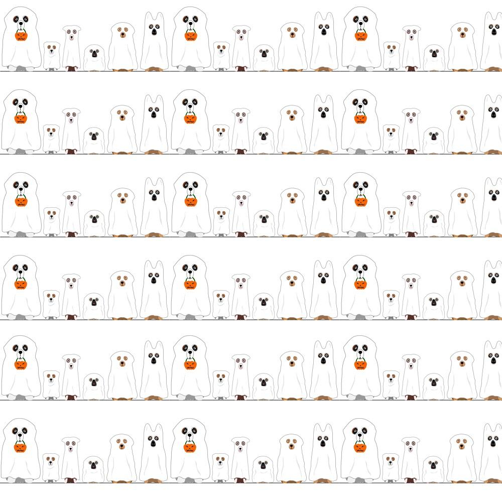 Trick Or Treating Dogs Fabric