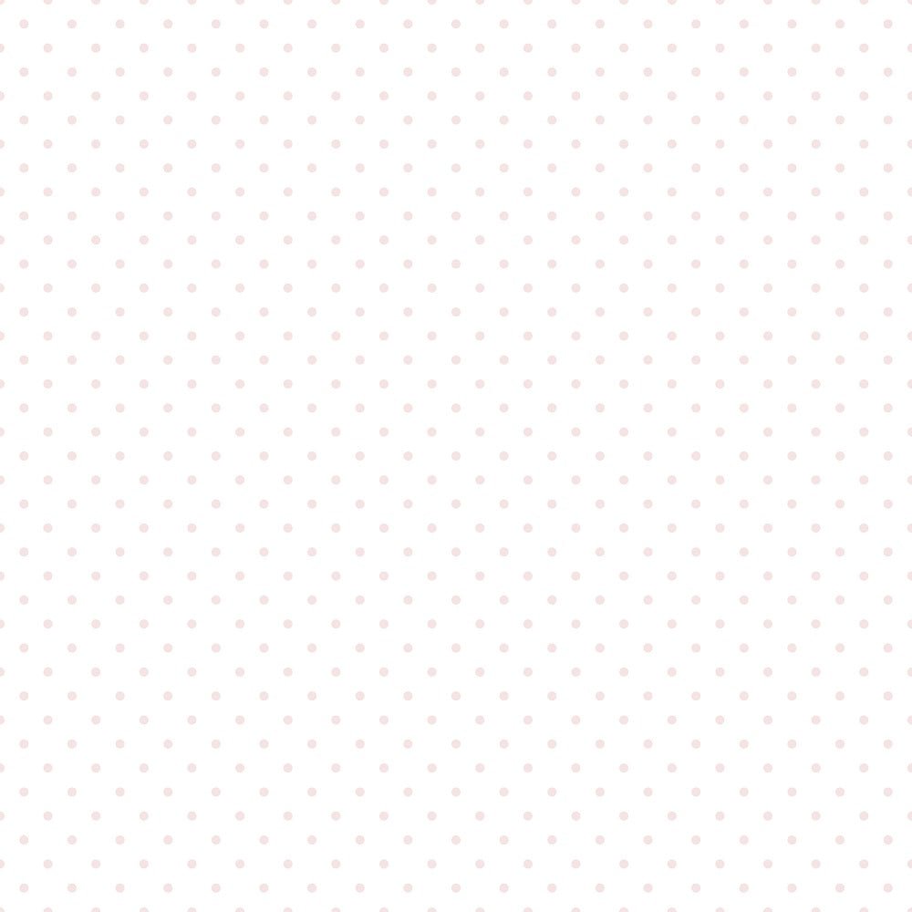 Tea Time Pink Dots Fabric - White