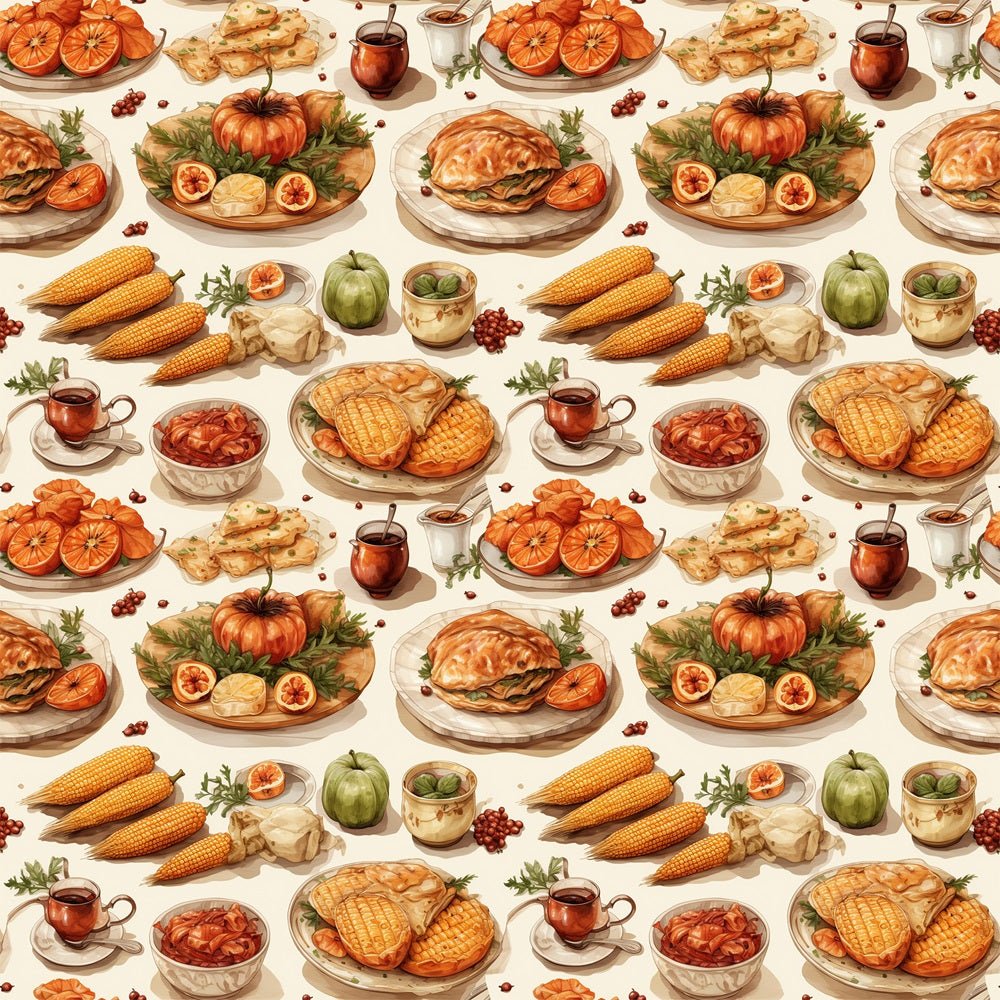 Thanksgiving Meal #10 Fabric