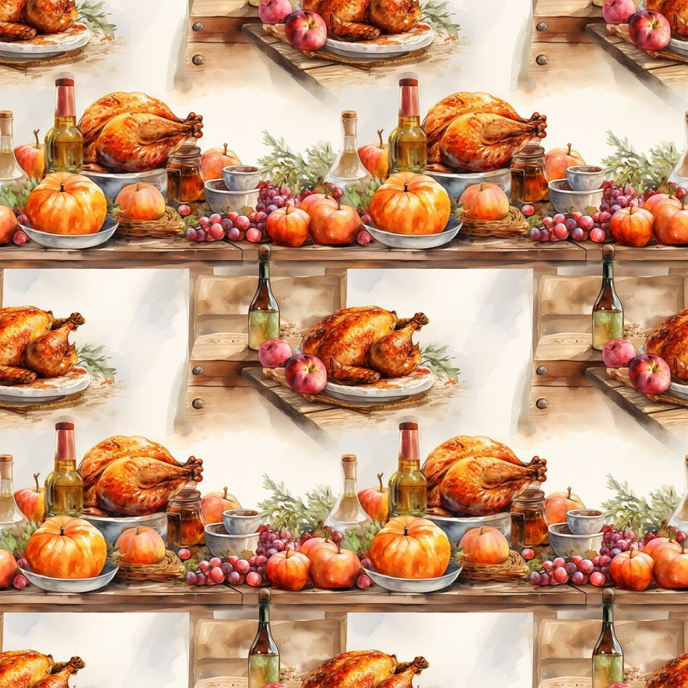 Thanksgiving Meal #5 Fabric