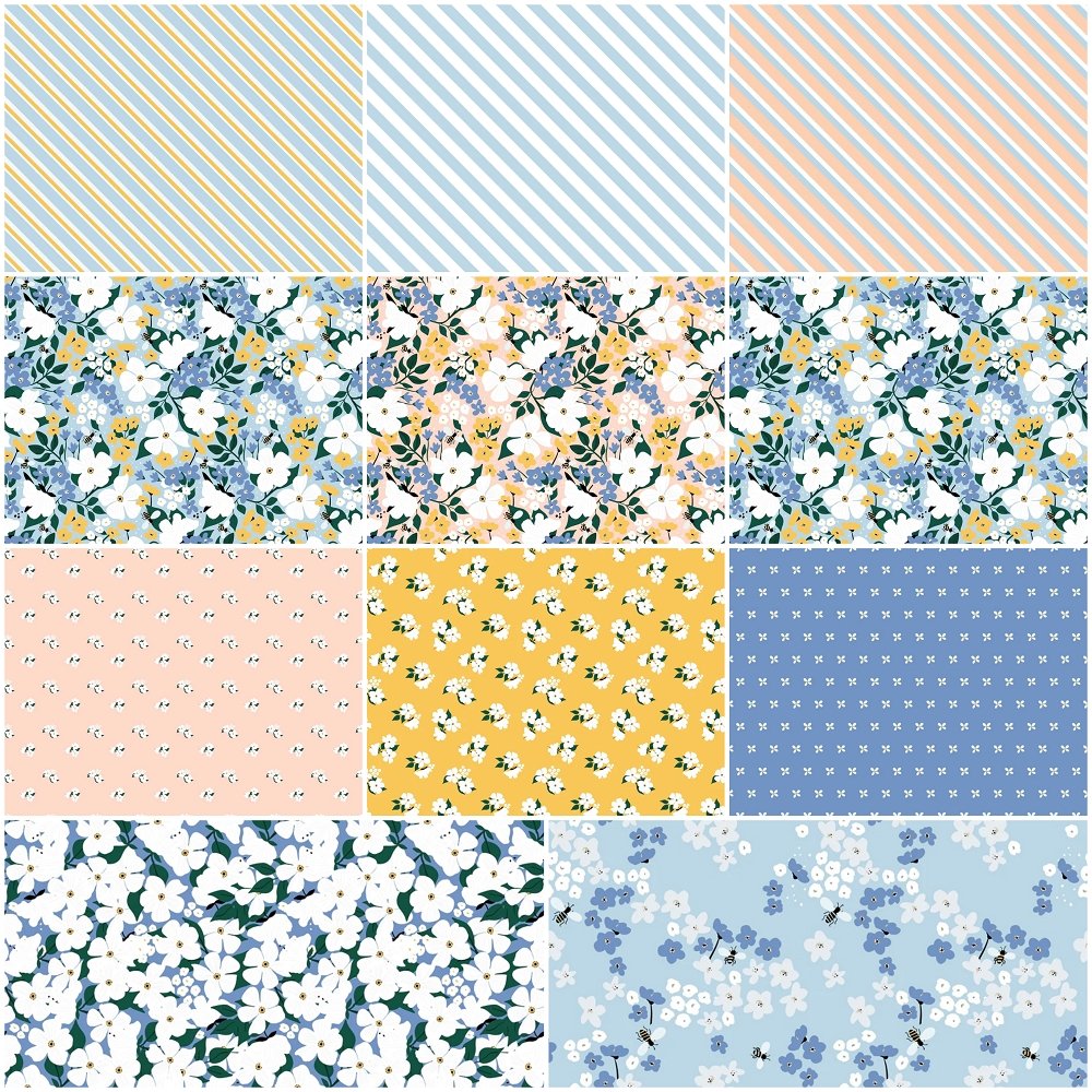 The Bees Knees Fabric Collection - 1 Yard Bundle
