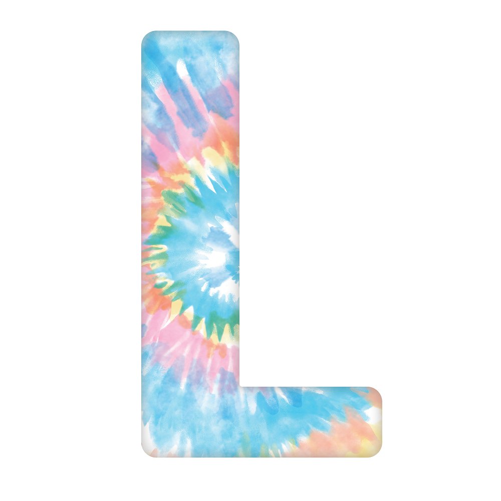 Tie-Dye Letter L Fabric Panel
