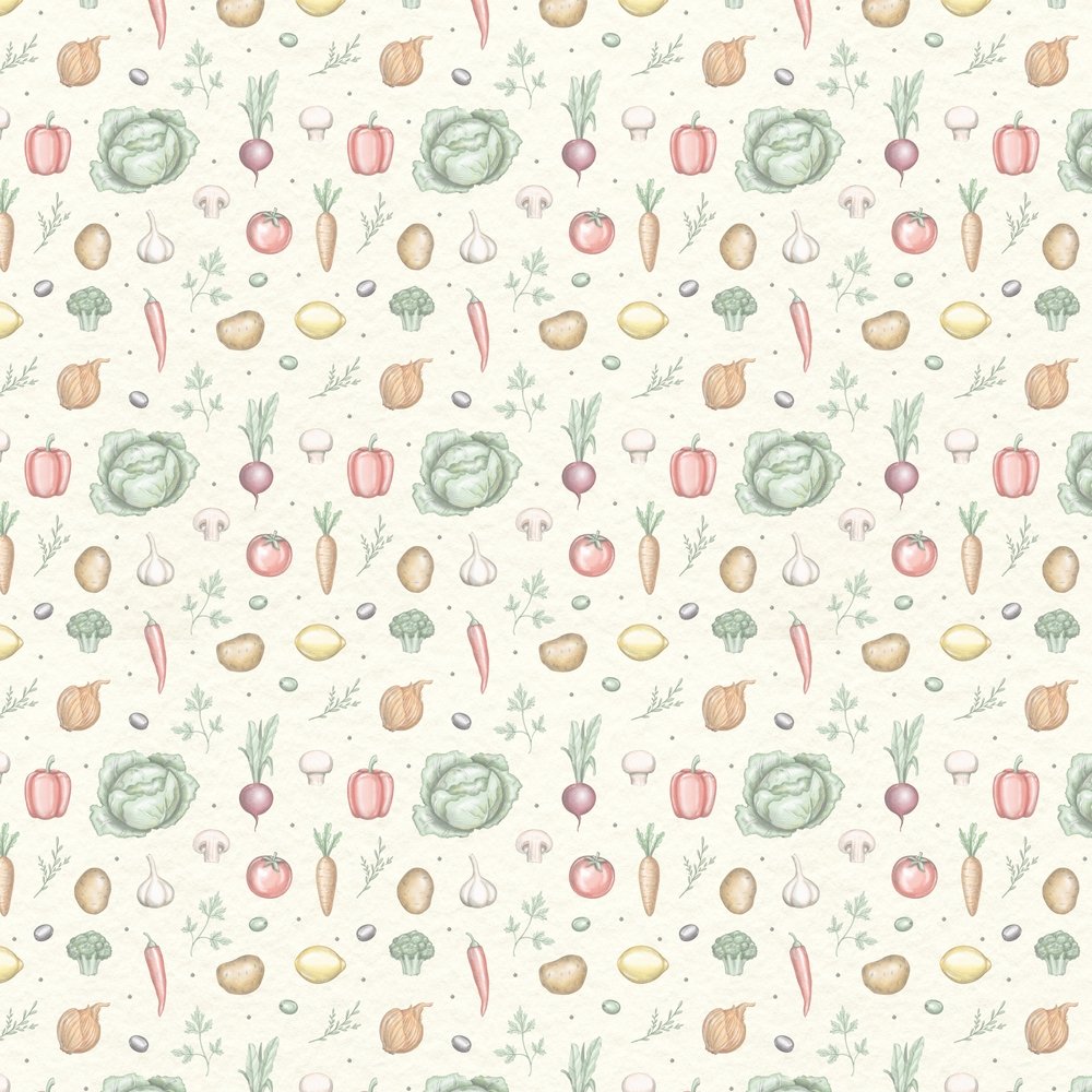 Tossed Fresh Vegetables In The Kitchen Fabric