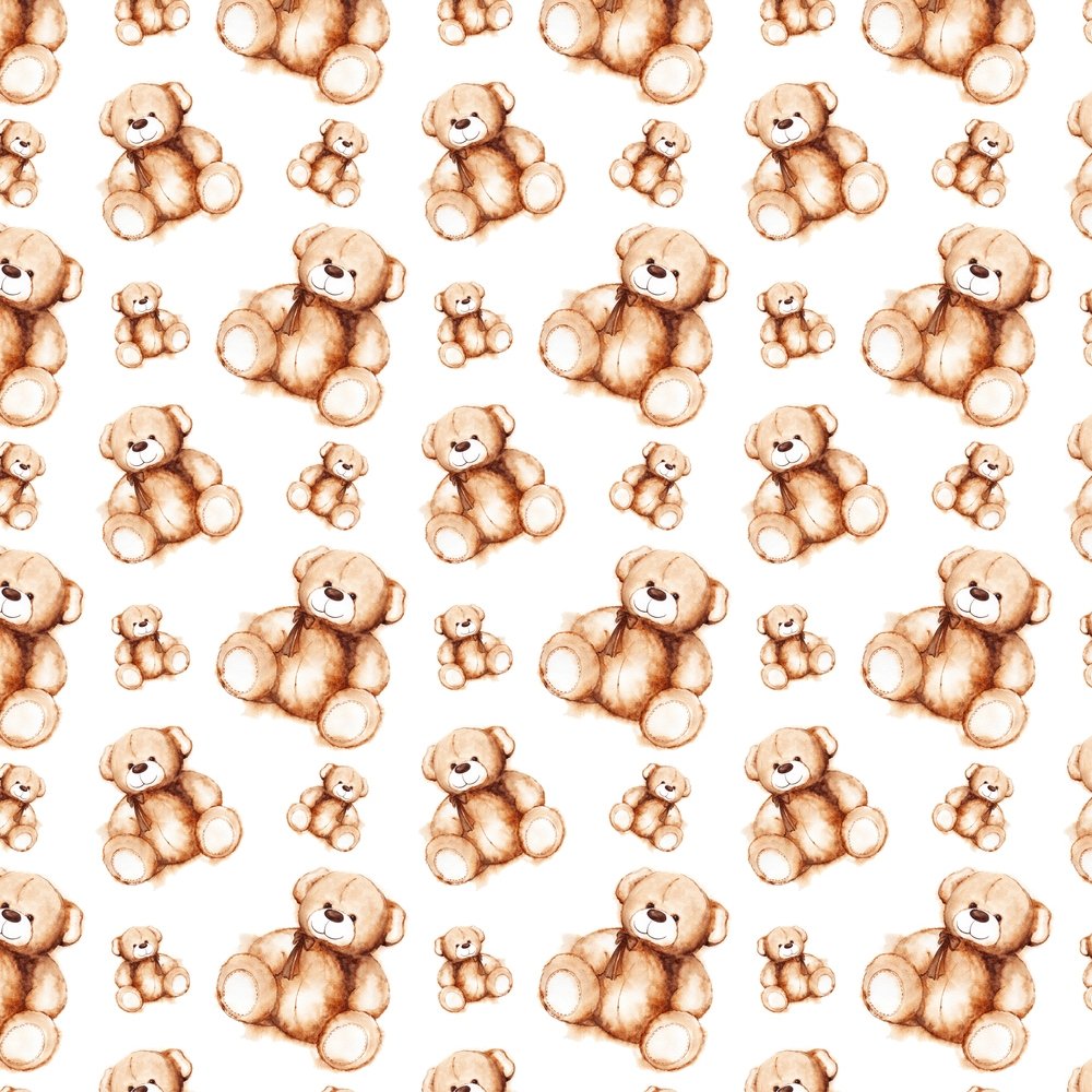 Tossed Lovely Teddy Bear Fabric