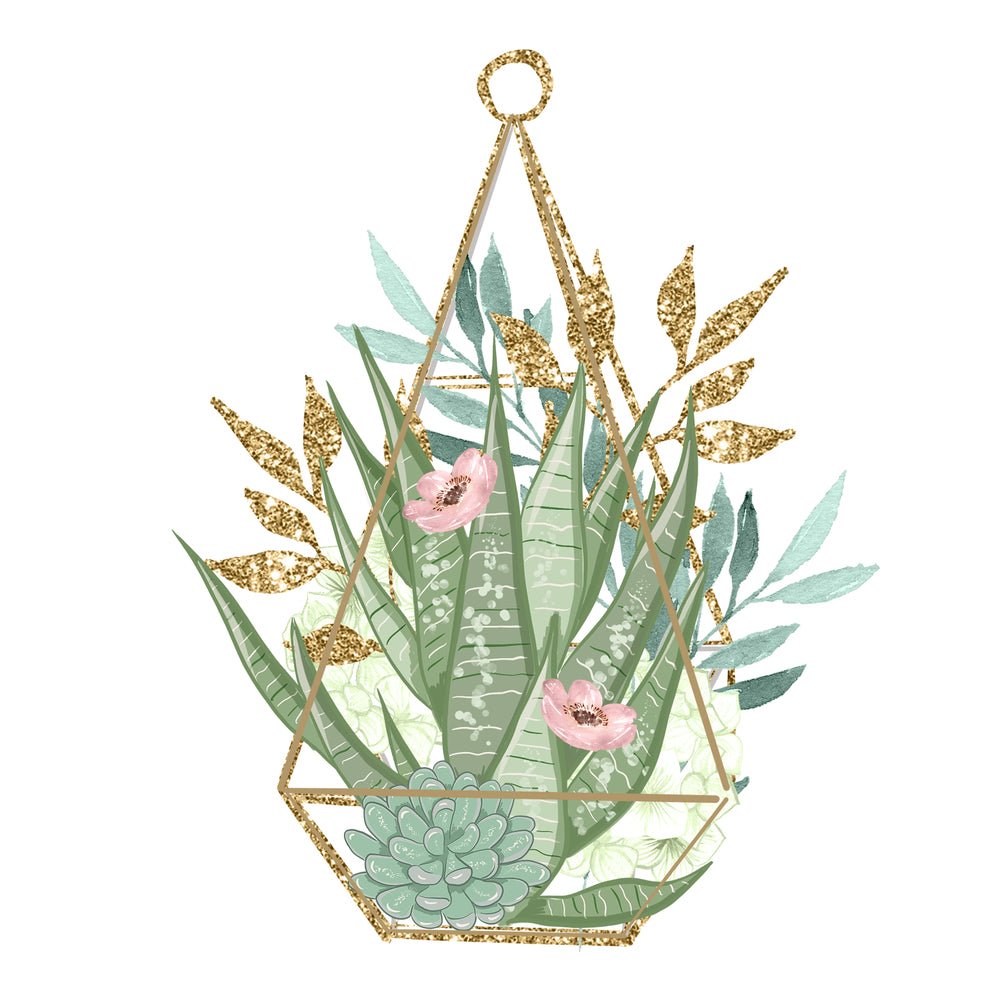 Sweet Succulents Scene #5 Fabric Panel