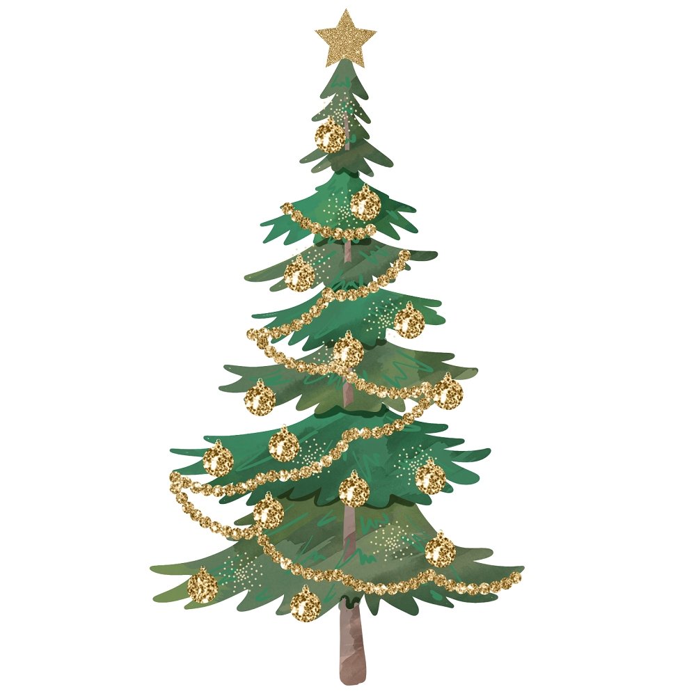 Christmas Tree #7 Fabric Panel