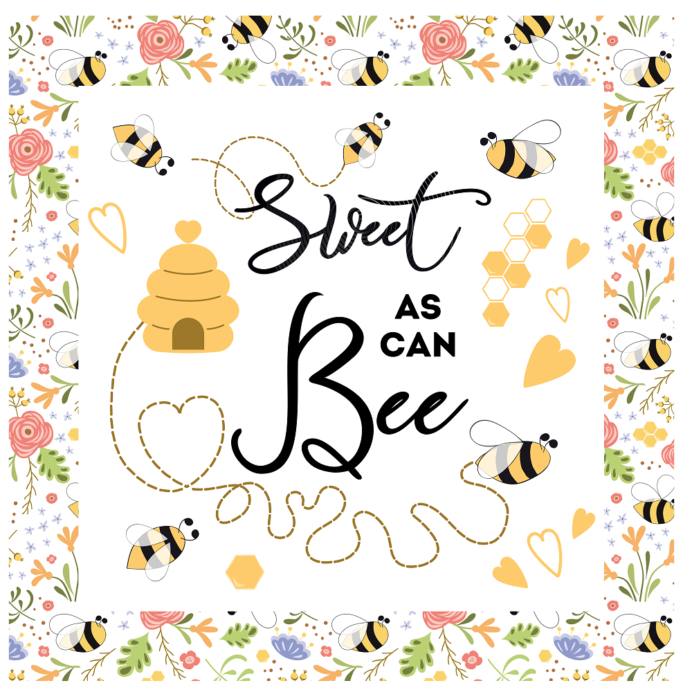 Sweet As Can Bee Pillow Fabric Panels