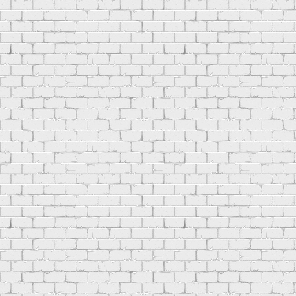 Textured Brick Wall Fabric - White