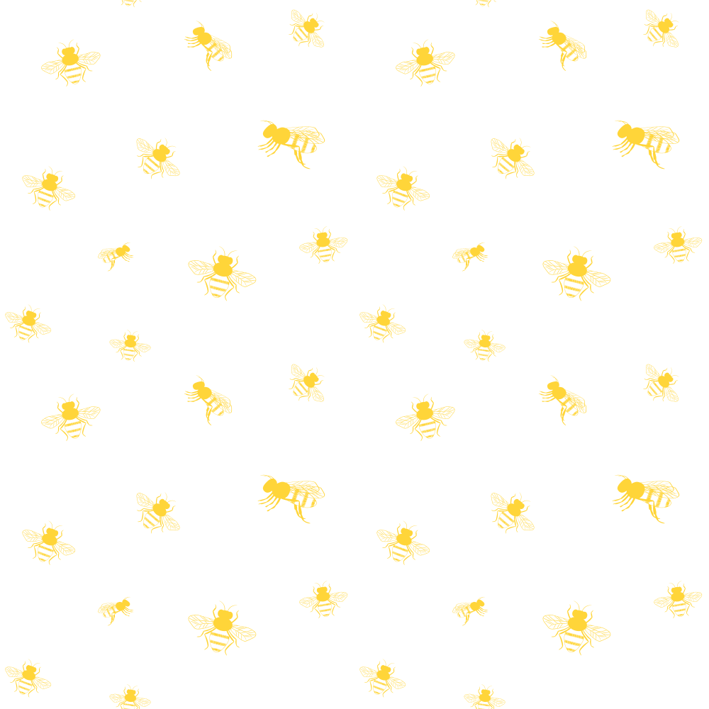 Sunflowers and Bees Outlined Fabric