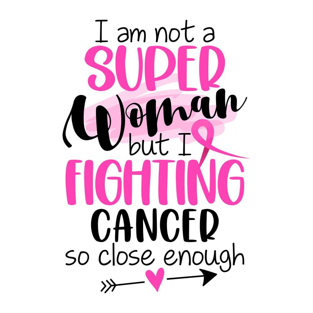 Super Woman Fighting Cancer Fabric Panel