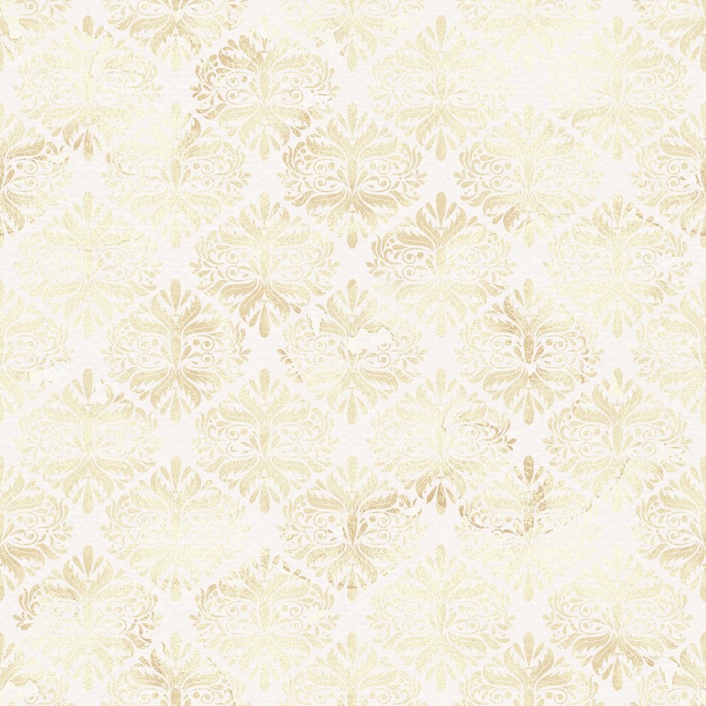Christmas Joy Damask Fabric - Tan