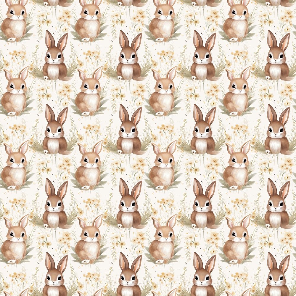 Sweet Bunnies & Floral Fabric
