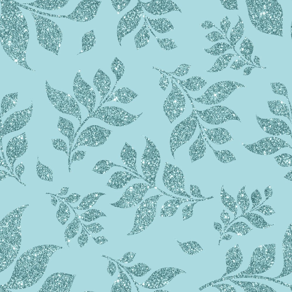 Sweet Dragonfly Blue Leaves Fabric