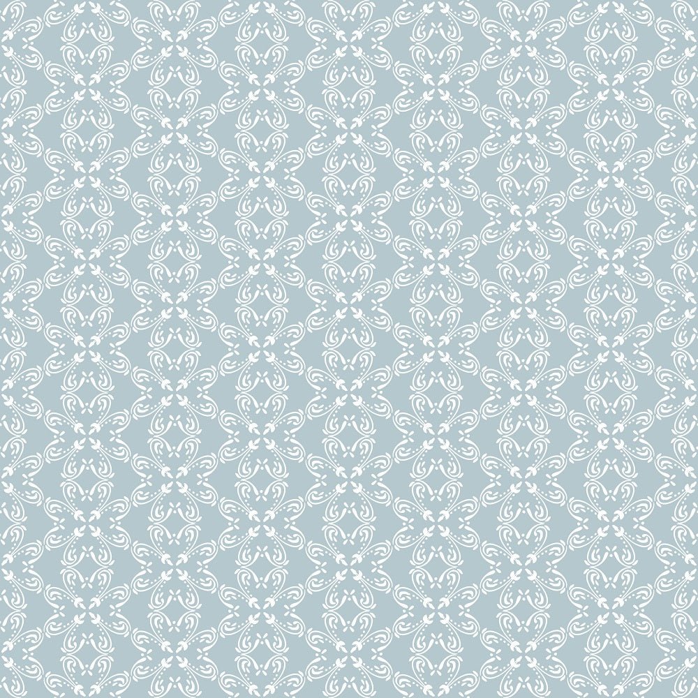 Sweet Like Roses Wild Fabric - Blue