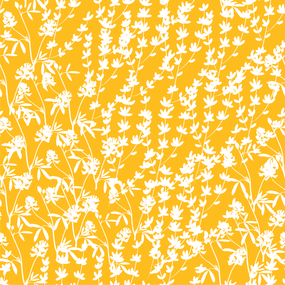Sunflowers and Bees Floral Fabric - Yellow