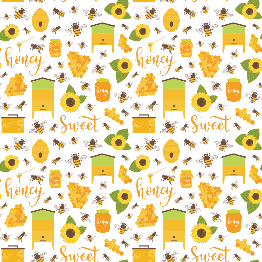 Sunflowers and Bees Main Fabric