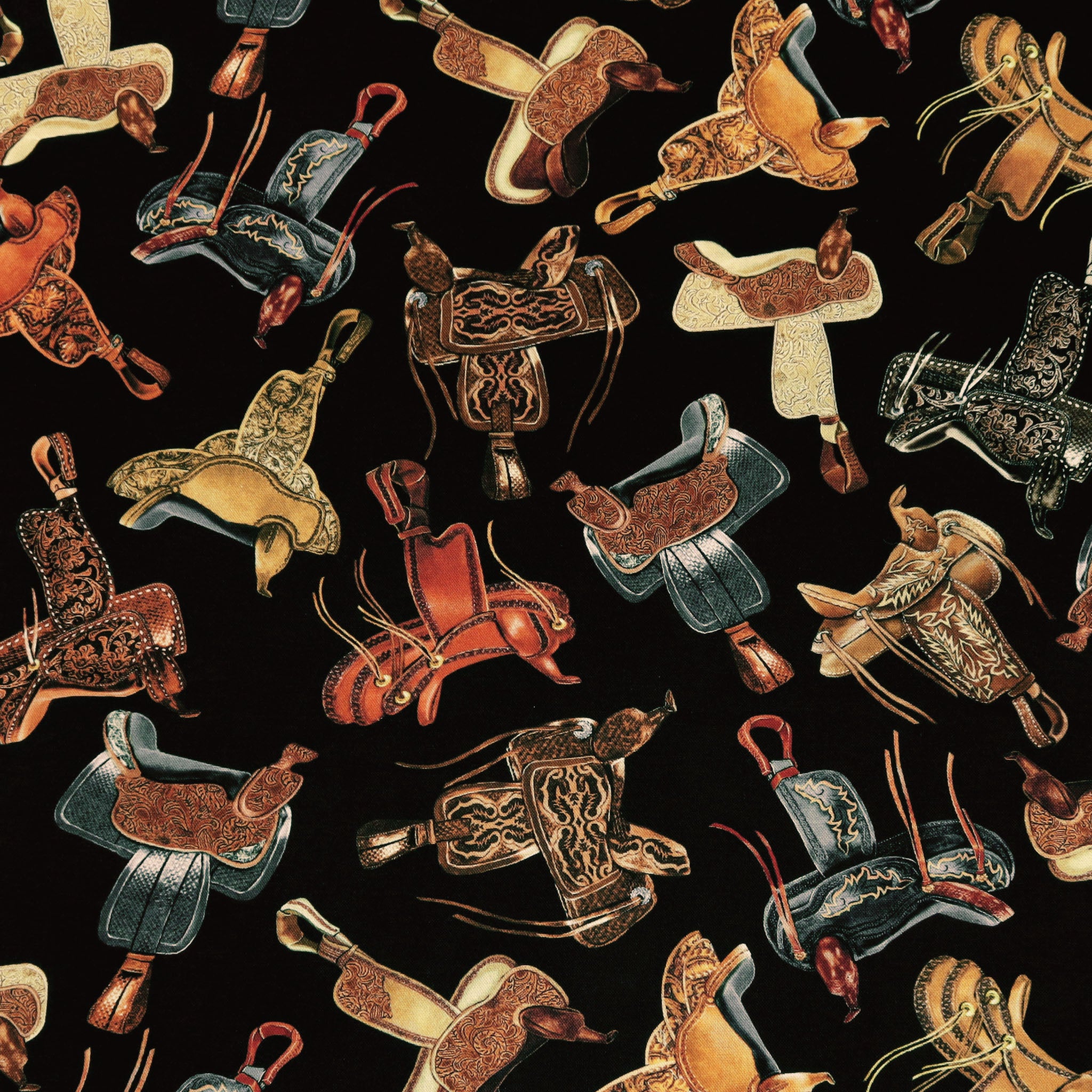Yellowstone Fabric Collection - In The Saddle Black