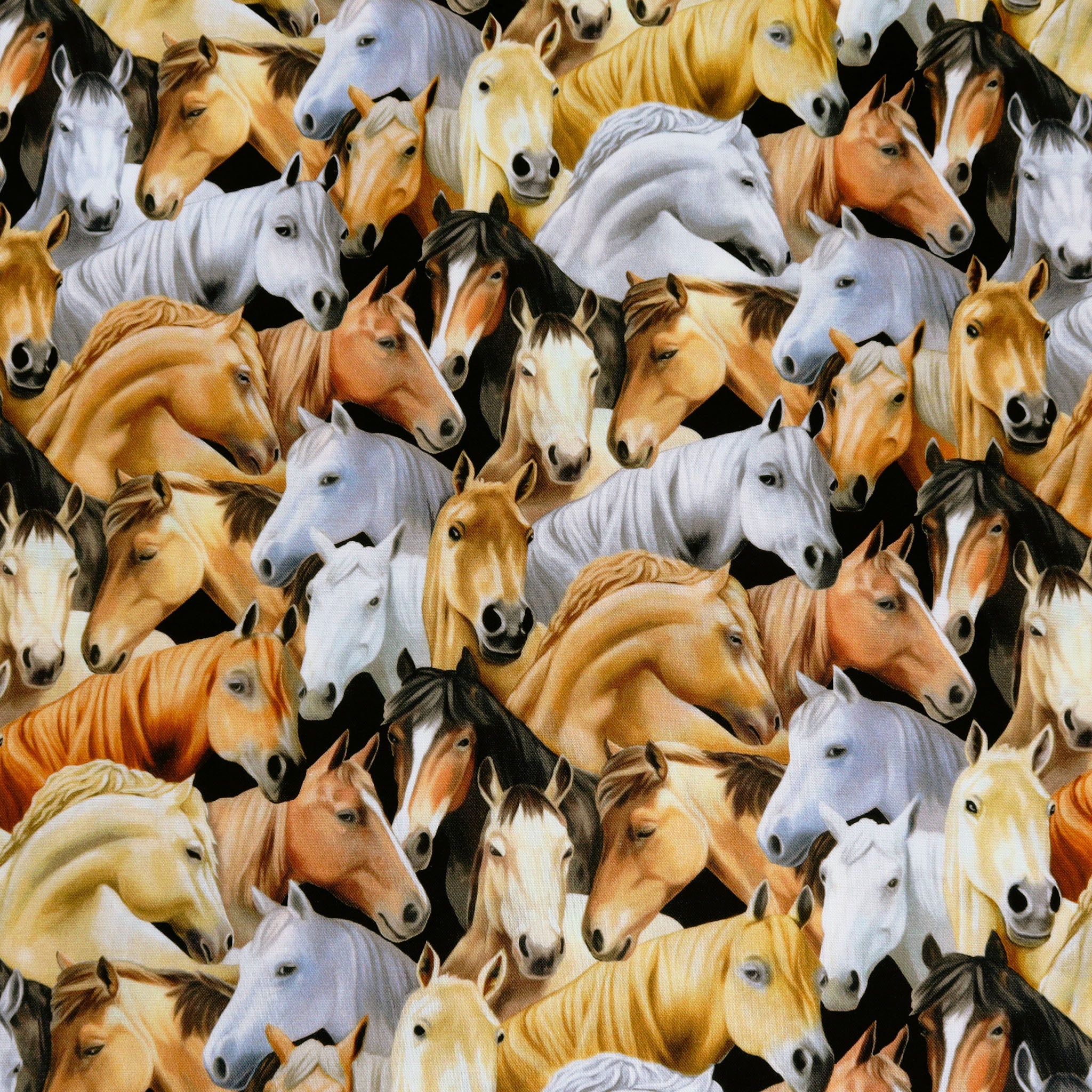 Yellowstone Fabric Collection - Packed Horses Multi