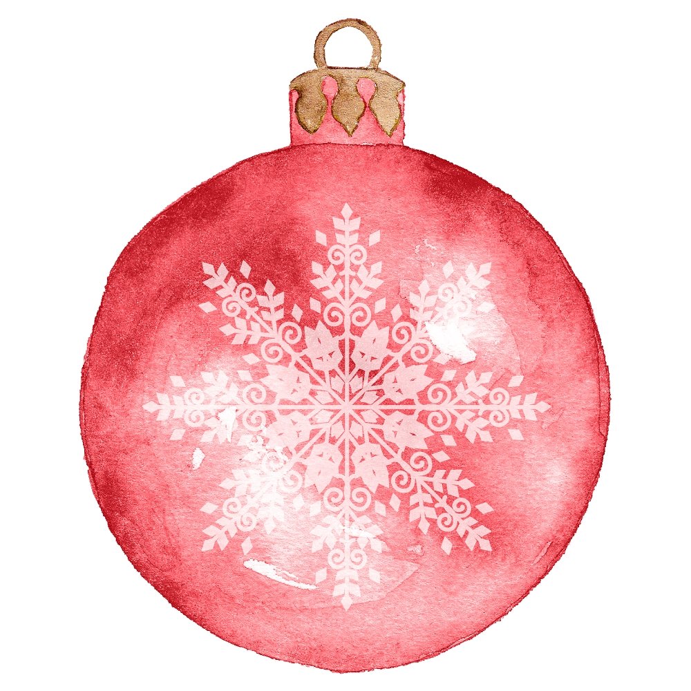 Watercolor Sweet Christmas #21 Fabric Panel