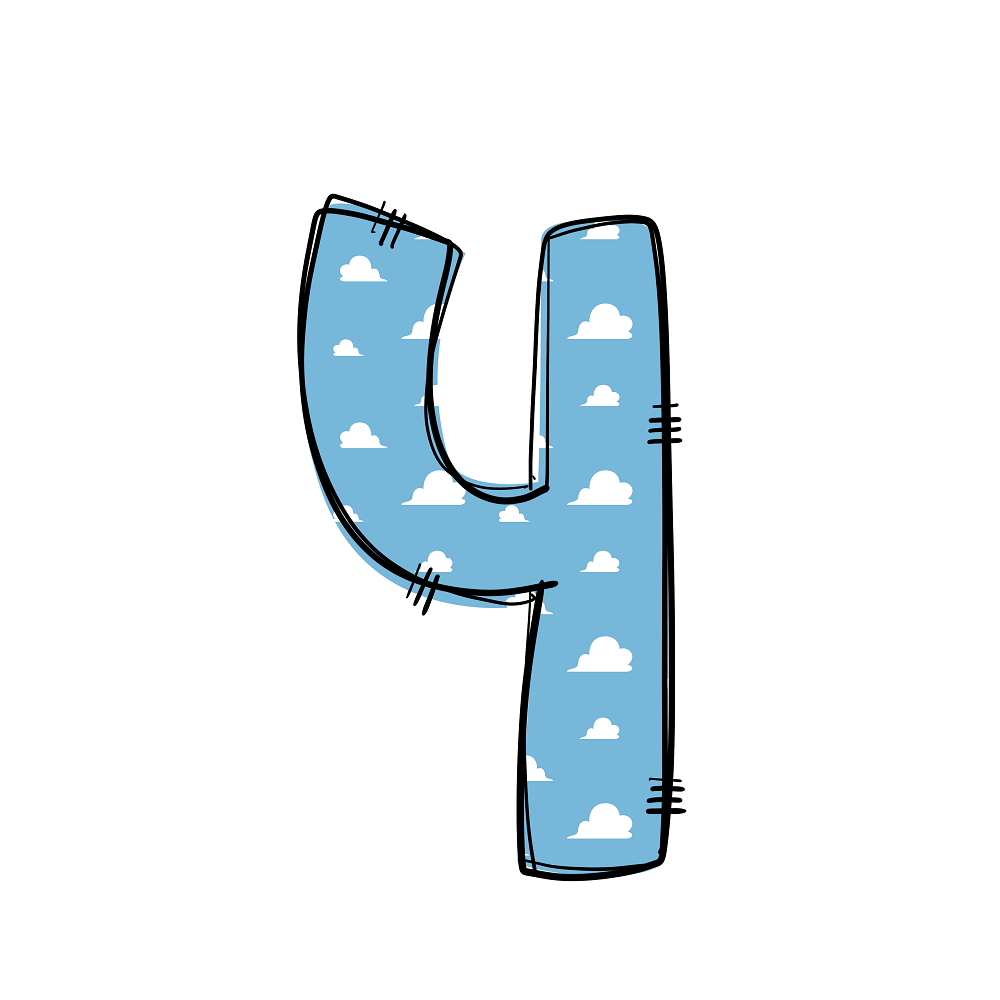 Western Cowboy ''4'' Clouds Fabric Panel