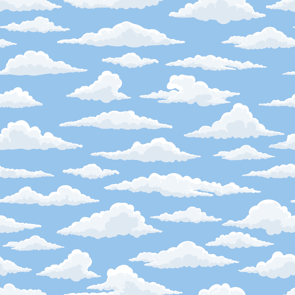 White Clouds Fabric