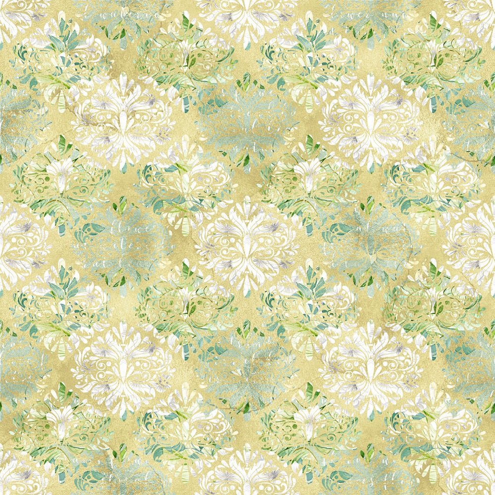 White Hydrangeas Vintage Fabric