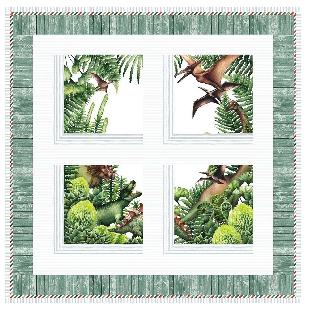 Window to the World - Prehistoric View Wall Hanging 29 1/2" x 29 1/2"