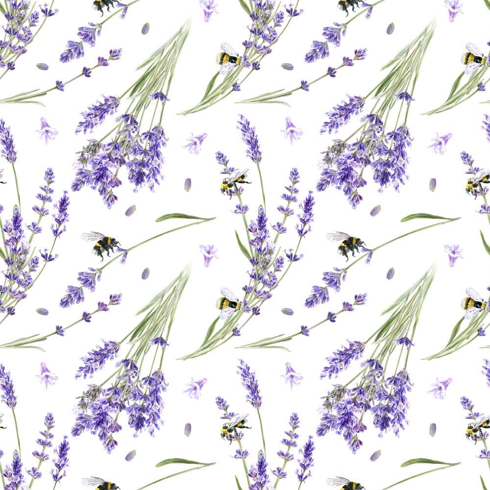 Watercolor Lavender Pattern #2 Fabric