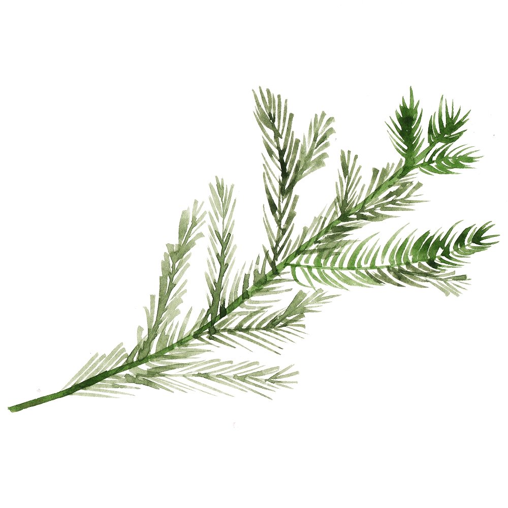 Watercolor Sweet Christmas #24 Fabric Panel