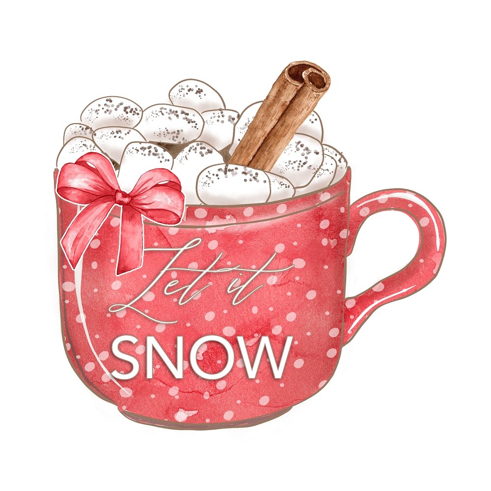 Watercolor Sweet Christmas #27 Fabric Panel