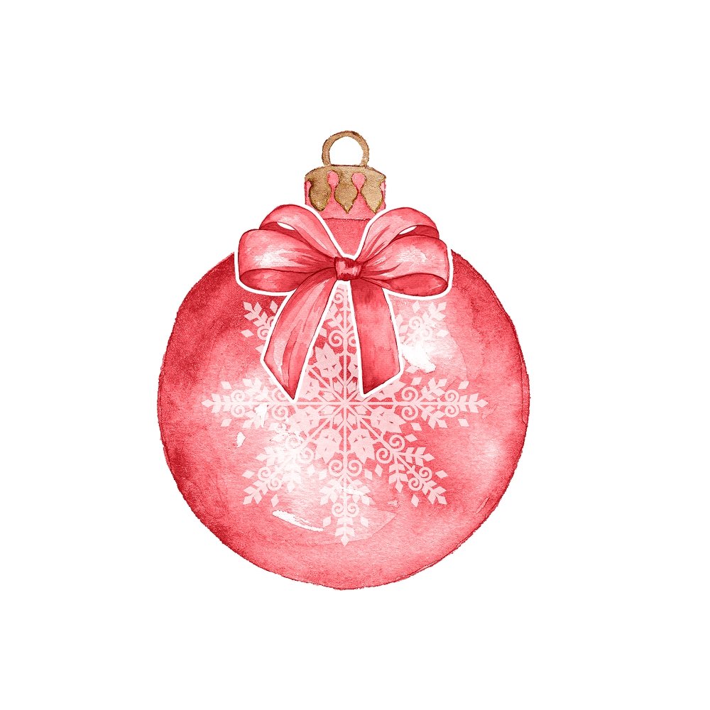 Watercolor Sweet Christmas #28 Fabric Panel