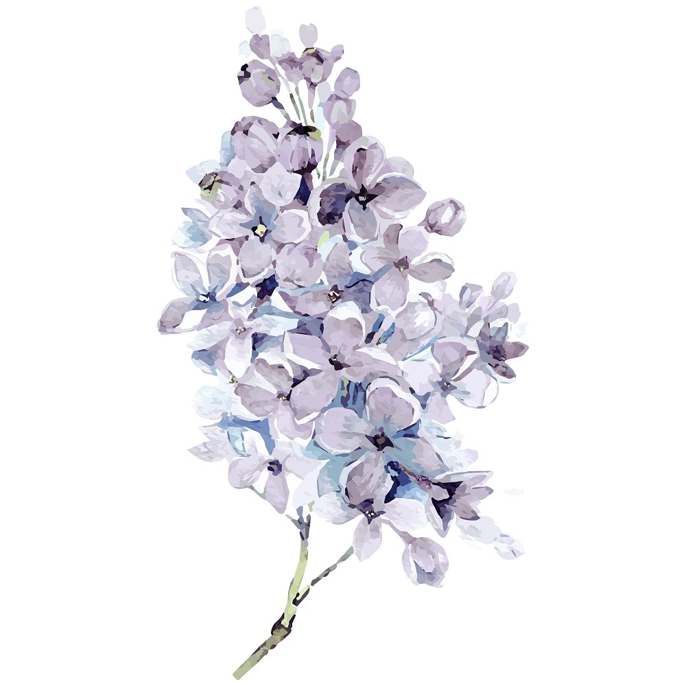 White Lilac Fabric Panel Variation 2