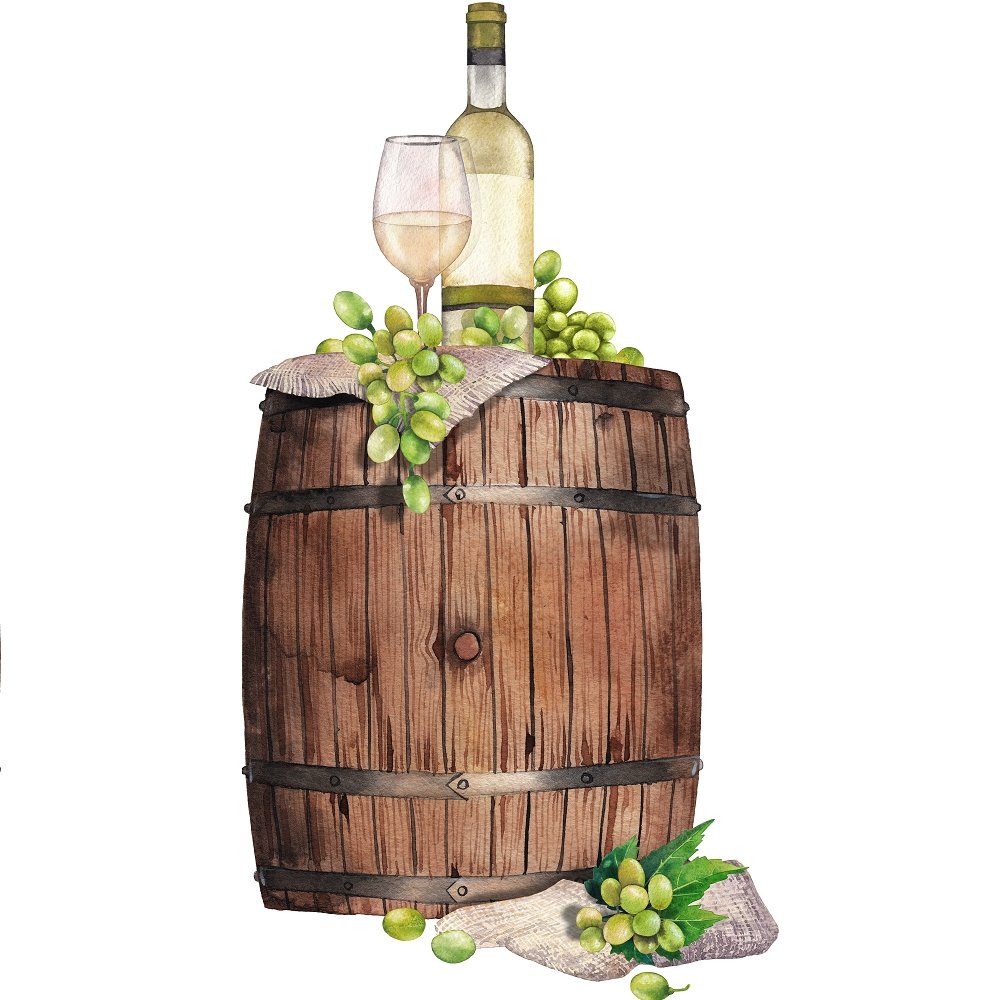 White Wine Dining Fabric Panel