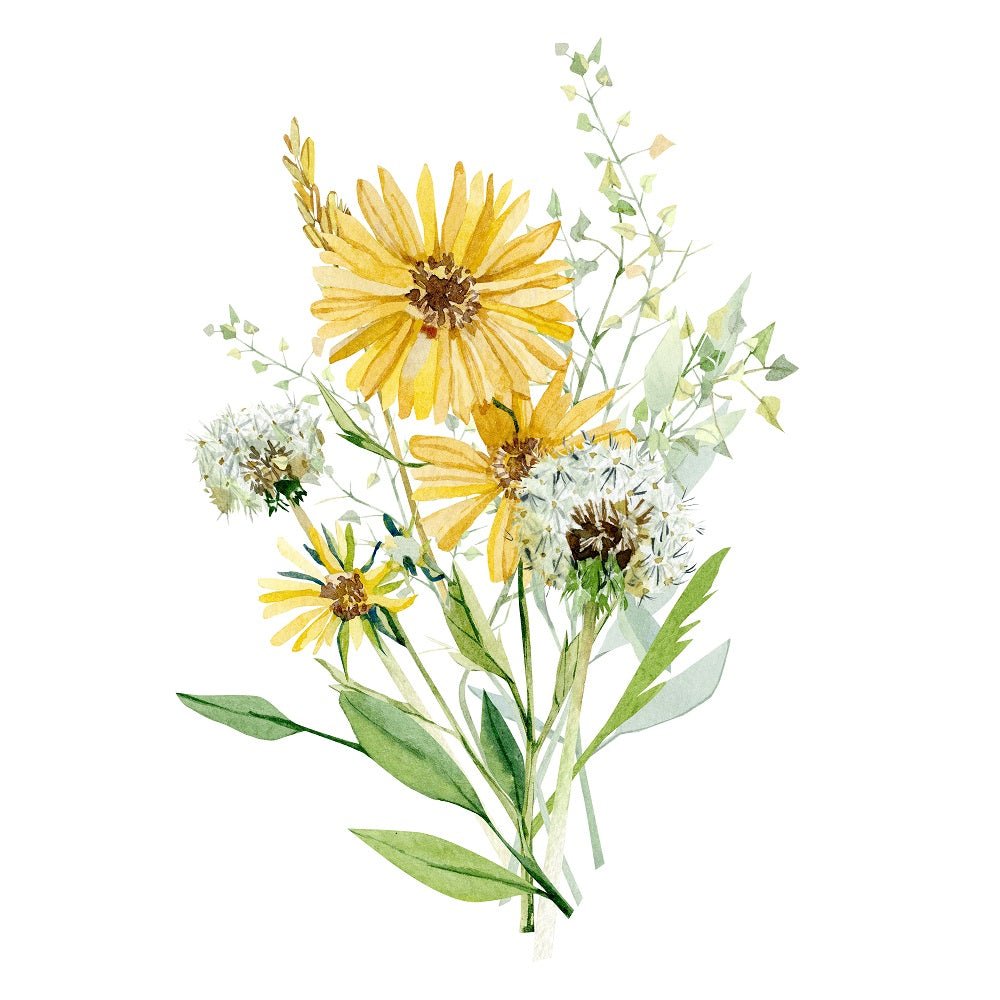 Wild Flower Bouquet #3 Fabric Panel