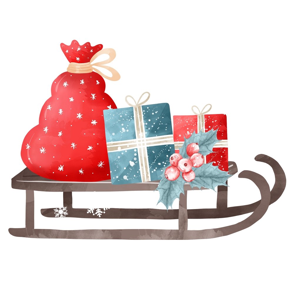 Winter Bear Scene #2 Fabric Panel